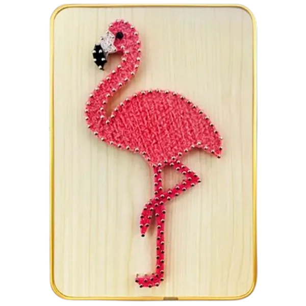 Set de creație HiStone String Art Flamingo DHACE28041 6+ / Multicolor photo 1 Set de creație HiStone String Art Flamingo DHACE28041 6+ / Multicolor photo 1