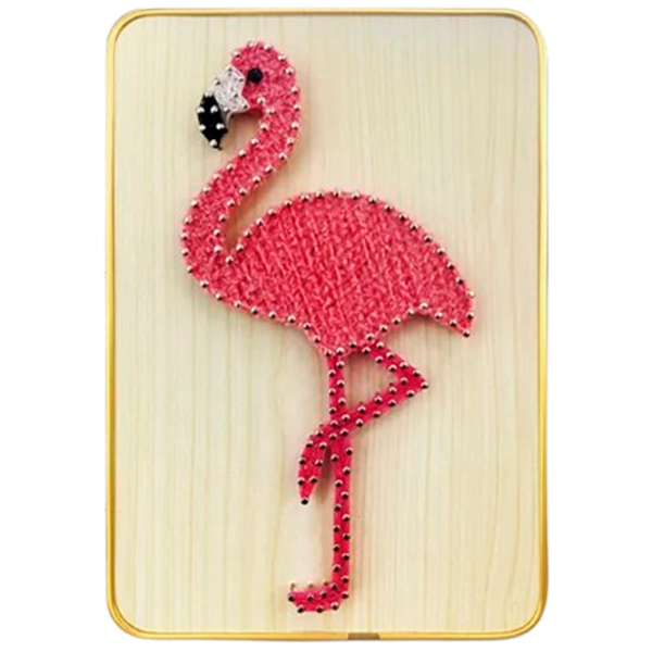 Set de creație HiStone String Art Flamingo DHACE28041 6+ / Multicolor photo 1 Set de creație HiStone String Art Flamingo DHACE28041 6+ / Multicolor photo 1
