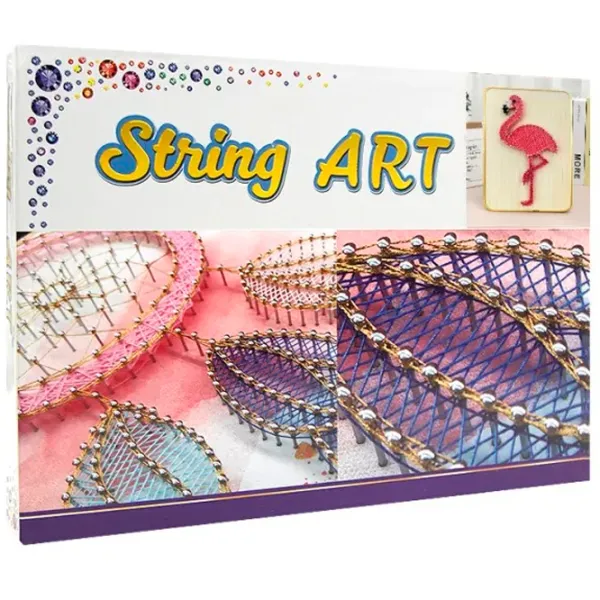 Set de creație HiStone String Art Flamingo DHACE28041 6+ / Multicolor photo 2 Set de creație HiStone String Art Flamingo DHACE28041 6+ / Multicolor photo 2