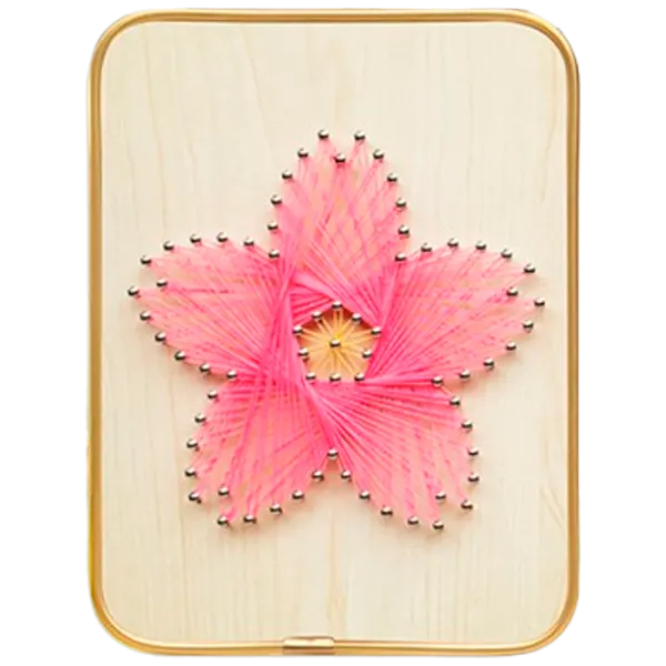 Set de creație HiStone String Art Floare roz DHBC28024 6+ / Multicolor photo 1 Set de creație HiStone String Art Floare roz DHBC28024 6+ / Multicolor photo 1
