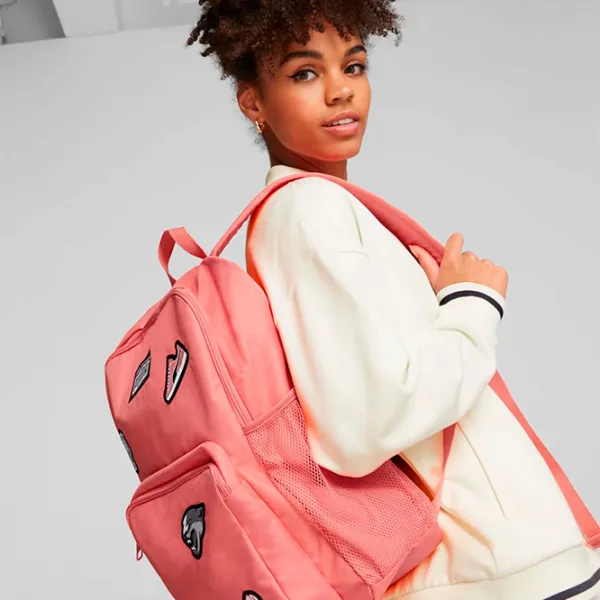 Rucsac Puma Patch Backpack / White Electric Blush / 25l photo 4