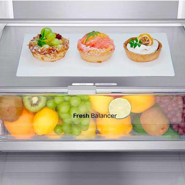 Frigider LG GBV7280DEV cu congelator jos 387 l / 203 cm / Black photo 3