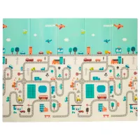 Covoraş pentru joc Petite&Mars Campy Elephant&City (435071) 0+/ Dreptunghiular/ Beige