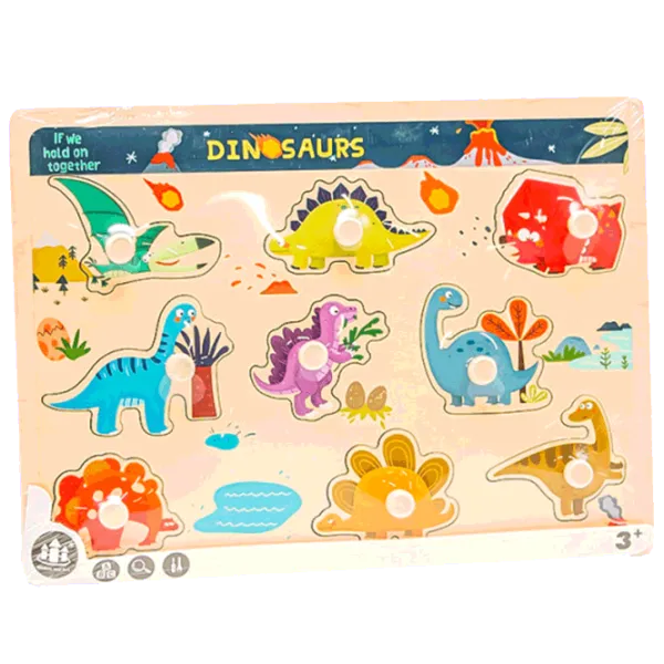 Puzzle New World Динозавры 1+/ Количество деталей: 9 photo 1 Puzzle New World Динозавры 1+/ Количество деталей: 9 photo 1