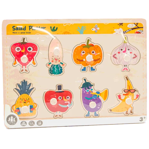 Puzzle New World Овощи и Фрукты 1+/ Количество деталей: 8 photo 1 Puzzle New World Овощи и Фрукты 1+/ Количество деталей: 8 photo 1