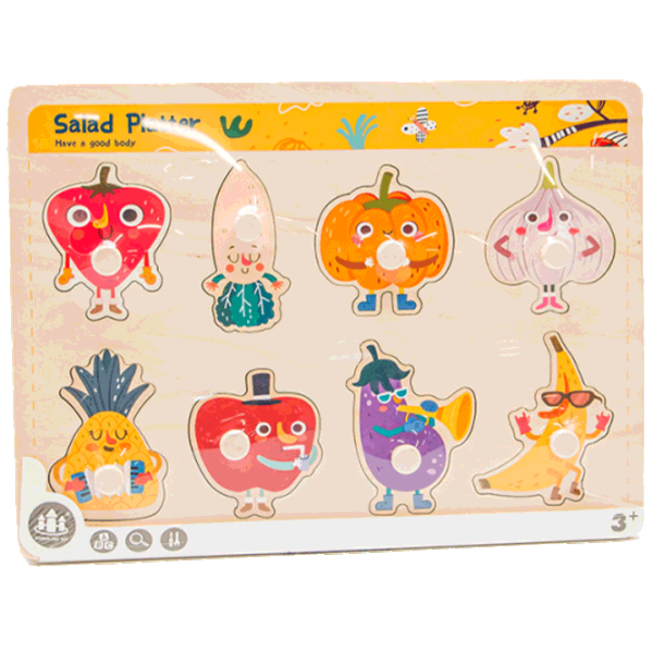 Puzzle New World Овощи и Фрукты 1+/ Количество деталей: 8 photo 1 Puzzle New World Овощи и Фрукты 1+/ Количество деталей: 8 photo 1