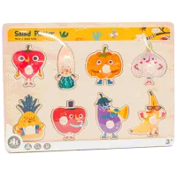 Puzzle New World Овощи и Фрукты 1+/ Количество деталей: 8