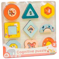 Puzzle New World Figuri geometrice 1+/ Numărul de piese: 9