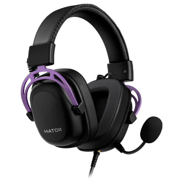 Căști Hator Hypergang 2 Black Lavanda Cu fir/ Gaming photo 2 Căști Hator Hypergang 2 Black Lavanda Cu fir/ Gaming photo 2