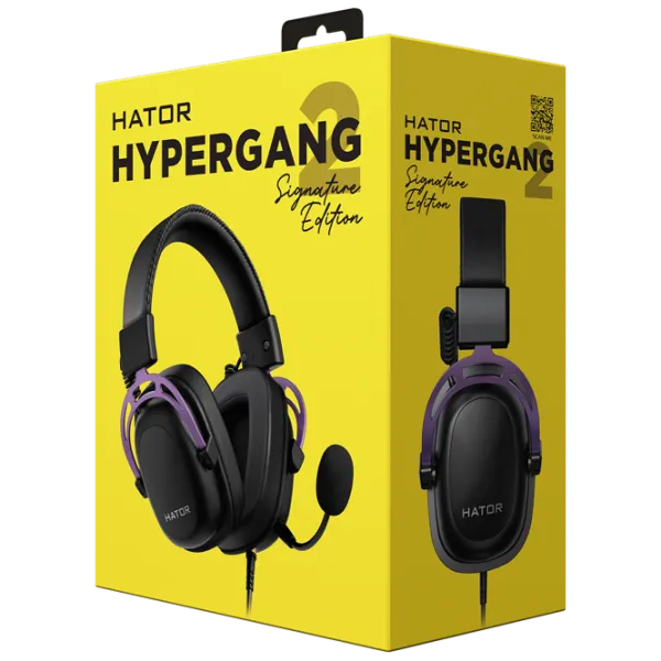 Căști Hator Hypergang 2 Black Lavanda Cu fir/ Gaming photo 6 Căști Hator Hypergang 2 Black Lavanda Cu fir/ Gaming photo 6