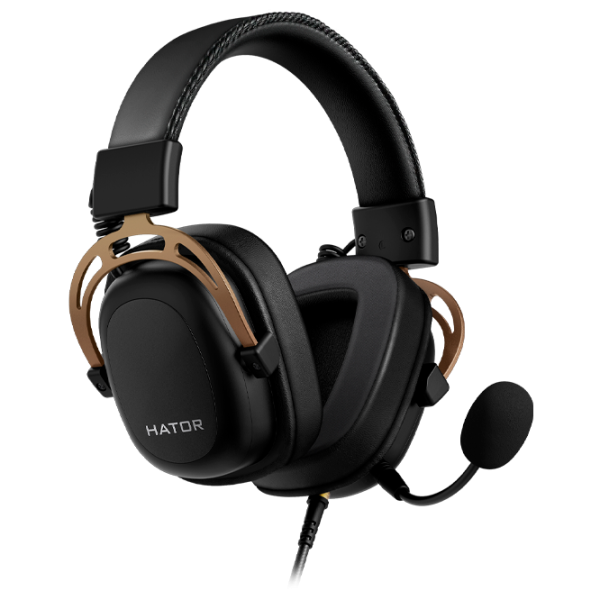 Căști Hator Hypergang 2 Black Gold Cu fir/ Gaming photo 1 Căști Hator Hypergang 2 Black Gold Cu fir/ Gaming photo 1