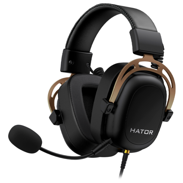 Căști Hator Hypergang 2 Black Gold Cu fir/ Gaming photo 3 Căști Hator Hypergang 2 Black Gold Cu fir/ Gaming photo 3