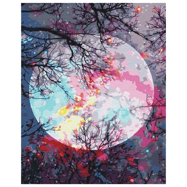 Pictură pe numere BrushMe Cu vedere la lună BS51423 50 x 40 cm / Verticală photo 1 Pictură pe numere BrushMe Cu vedere la lună BS51423 50 x 40 cm / Verticală photo 1