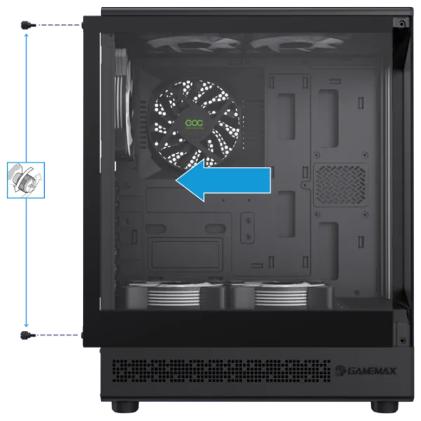 Carcasă Gamemax Vista COC AB Mid Tower / Black photo 12