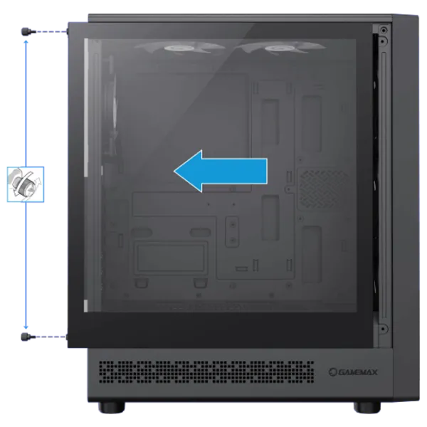 Carcasă Gamemax Storm 2 AB Mid Tower / Black photo 6