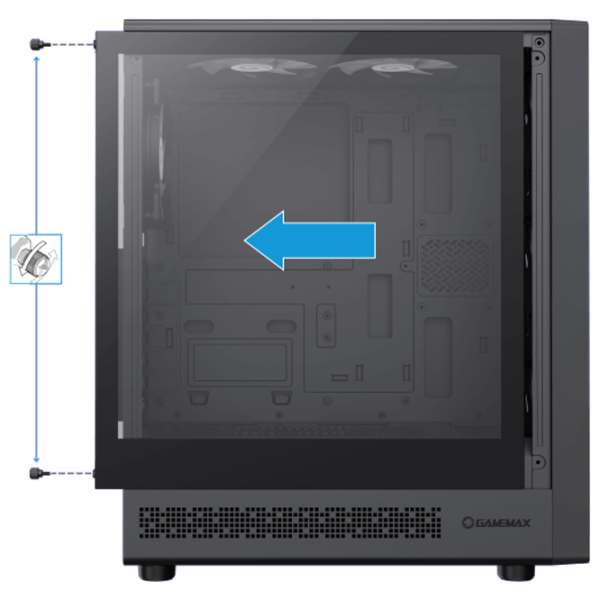 Carcasă Gamemax Storm 2 AB Mid Tower / Black photo 6