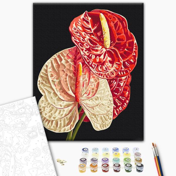 Картина по номерам BrushMe Антуриум BS54136 50 x 40 см / Вертикальная photo 2 Картина по номерам BrushMe Антуриум BS54136 50 x 40 см / Вертикальная photo 2