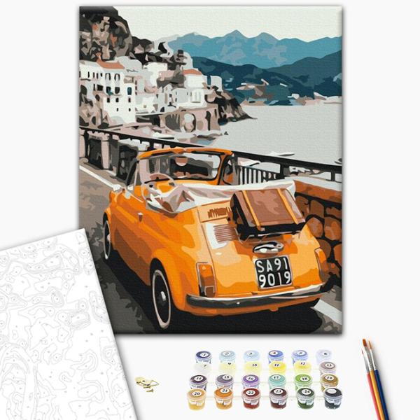 Pictură pe numere BrushMe Mașină retro BS39476 50 x 40 cm / Verticală photo 3 Pictură pe numere BrushMe Mașină retro BS39476 50 x 40 cm / Verticală photo 3