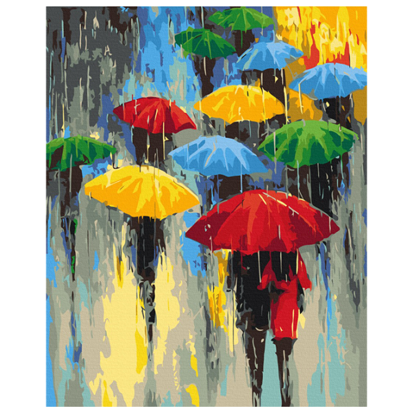 Картина по номерам BrushMe Цветной дождь BS53048 50 x 40 см / Вертикальная photo 1