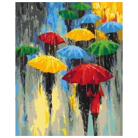 Картина по номерам BrushMe Цветной дождь BS53048 50 x 40 см / Вертикальная