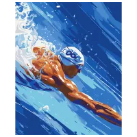 Pictură pe numere BrushMe Înot BS54099 50 x 40 cm / Verticală