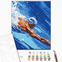 Картина по номерам BrushMe Заплыв BS54099 50 x 40 см / Вертикальная photo 2