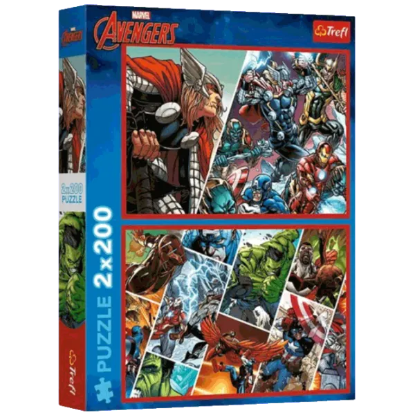 Puzzle Trefl Defenders of the world / Disney Marvel The Avengers 7+/ Numărul de piese: 400 photo 1 Puzzle Trefl Defenders of the world / Disney Marvel The Avengers 7+/ Numărul de piese: 400 photo 1