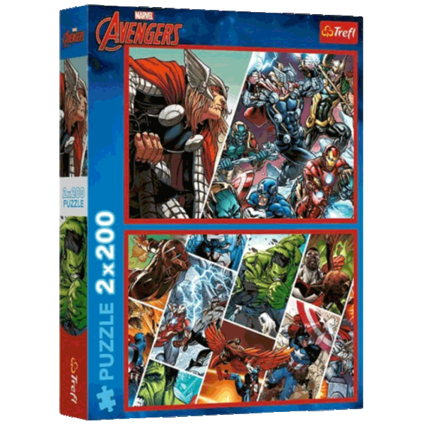 Puzzle Trefl Defenders of the world / Disney Marvel The Avengers 7+/ Numărul de piese: 400 photo 1 Puzzle Trefl Defenders of the world / Disney Marvel The Avengers 7+/ Numărul de piese: 400 photo 1