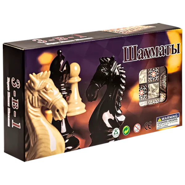 Настольная игра New World 3 in 1 8+/ Шахматы photo 1
