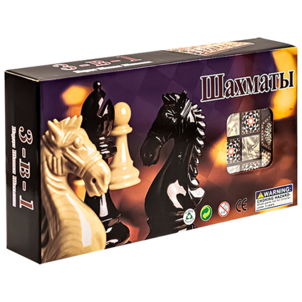 Настольная игра New World 3 in 1 8+/ Шахматы photo 1
