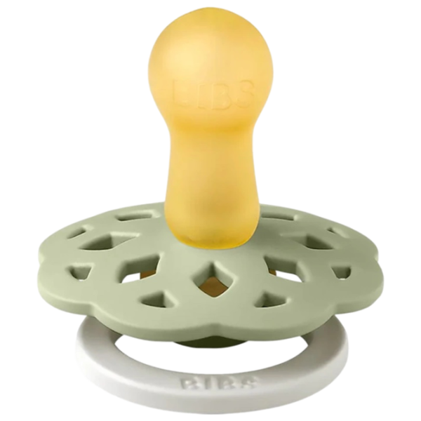 Соска круглая Bibs Boheme GLOW 230124  Унисекс / 0 месяцев - 6 месяцев / Латекс / Серо-зеленый photo 3