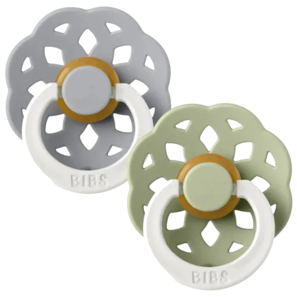 Соска круглая Bibs Boheme GLOW 230124  Унисекс / 0 месяцев - 6 месяцев / Латекс / Серо-зеленый photo 5