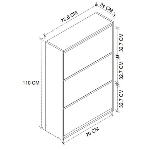 Dulap pentru încălțăminte Nex Home 18-03-08 110 x 73.6 x 27 /Anthracite /Anthracite photo 7 Dulap pentru încălțăminte Nex Home 18-03-08 110 x 73.6 x 27 /Anthracite /Anthracite photo 7