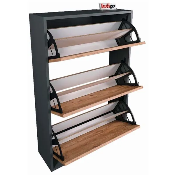Dulap pentru încălțăminte Nex Home 18-03-82 110 x 73.6 x 27 /Anthracite /Anthracite photo 3 Dulap pentru încălțăminte Nex Home 18-03-82 110 x 73.6 x 27 /Anthracite /Anthracite photo 3