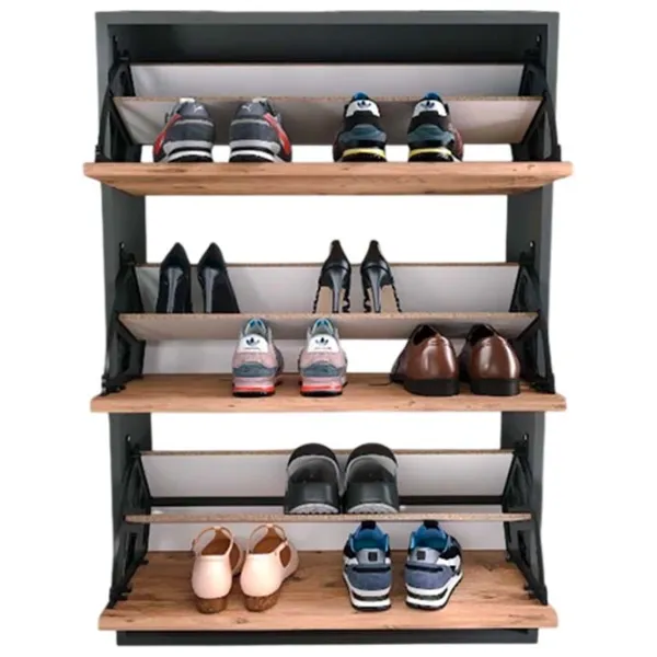 Dulap pentru încălțăminte Nex Home 18-03-82 110 x 73.6 x 27 /Anthracite /Anthracite photo 4 Dulap pentru încălțăminte Nex Home 18-03-82 110 x 73.6 x 27 /Anthracite /Anthracite photo 4