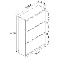 Dulap pentru încălțăminte Nex Home 18-03-82 110 x 73.6 x 27 /Anthracite /Anthracite photo 7