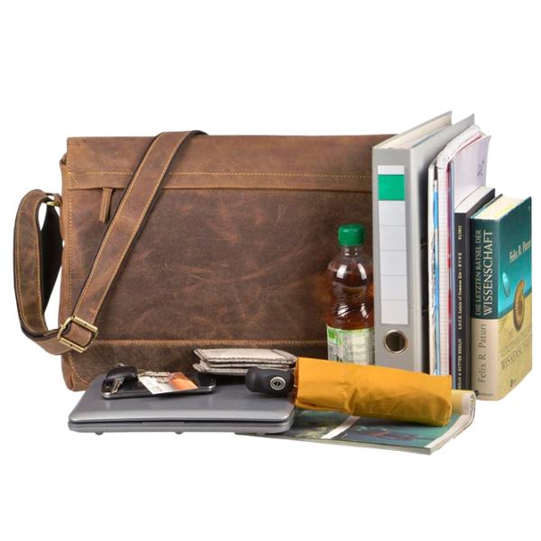 Сумка плечевая Greenburry Messenger Vintage  / Золотoй Коричневый /  photo 4