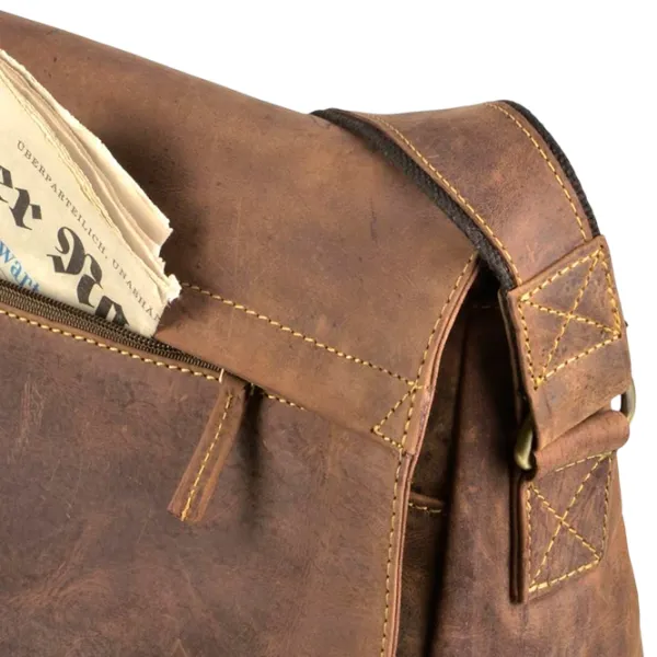 Сумка плечевая Greenburry Messenger Vintage  / Золотoй Коричневый /  photo 6