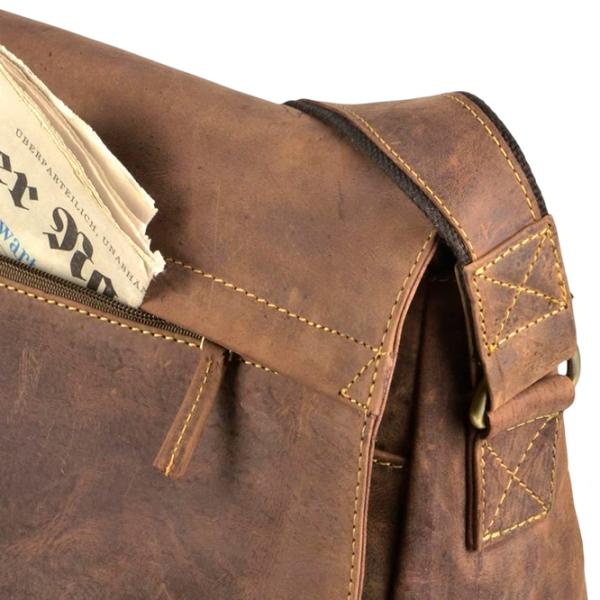 Сумка плечевая Greenburry Messenger Vintage  / Золотoй Коричневый /  photo 6