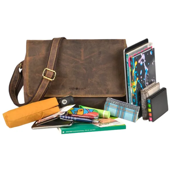 Сумка плечевая Greenburry Messenger Vintage  / Золотoй Коричневый /  photo 2