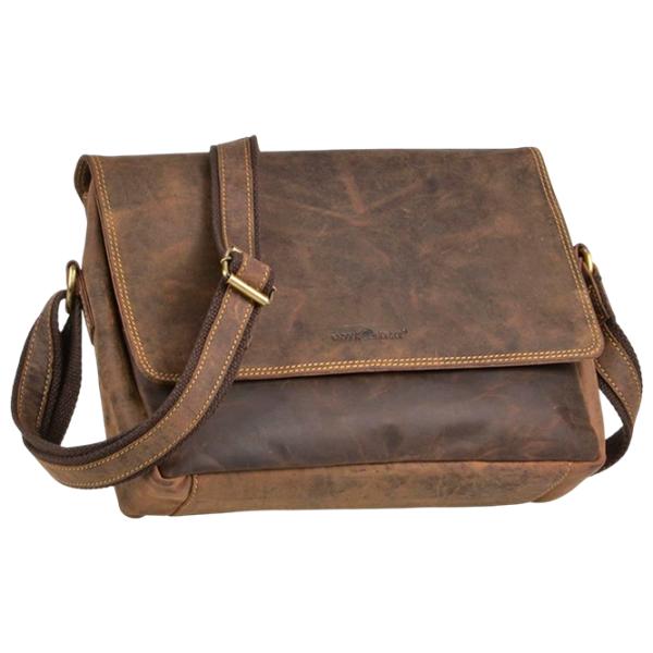 Сумка плечевая Greenburry Messenger Vintage  / Золотoй Коричневый /  photo 4