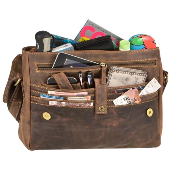 Сумка плечевая Greenburry Messenger Vintage  / Золотoй Коричневый /  photo 9