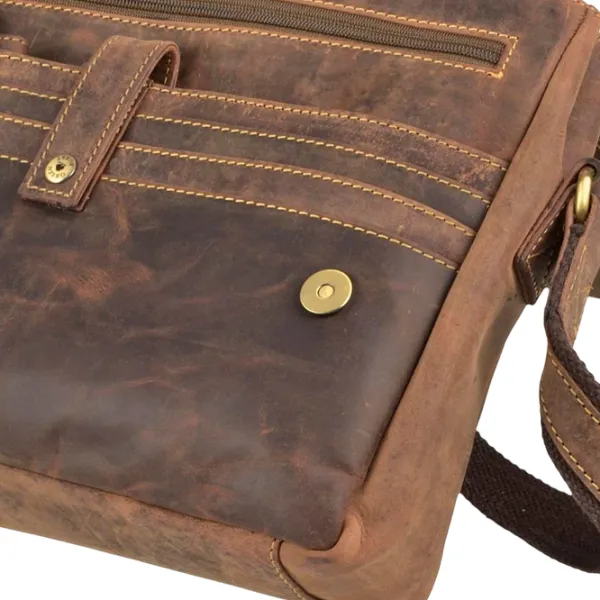Сумка плечевая Greenburry Messenger Vintage  / Золотoй Коричневый /  photo 12