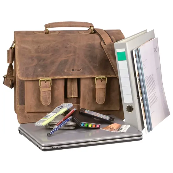 Портфель Greenburry Vintage  15.4" / Золотoй Коричневый /  photo 3