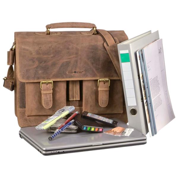 Портфель Greenburry Vintage  15.4" / Золотoй Коричневый /  photo 3