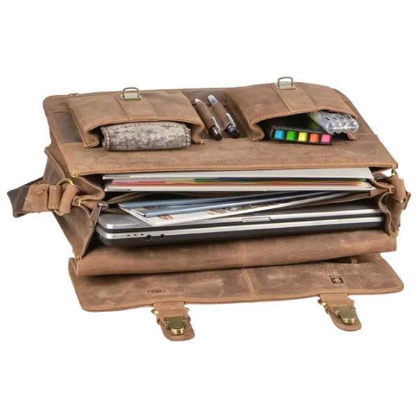 Портфель Greenburry Vintage  15.4" / Золотoй Коричневый /  photo 7