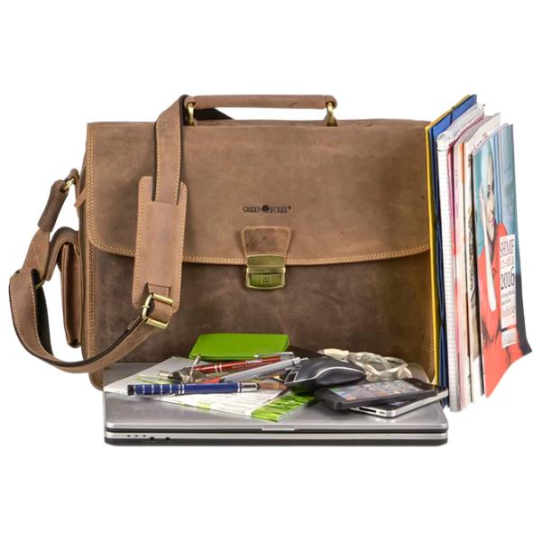 Портфель Greenburry Vintage  15.4" / Золотoй Коричневый /  photo 3