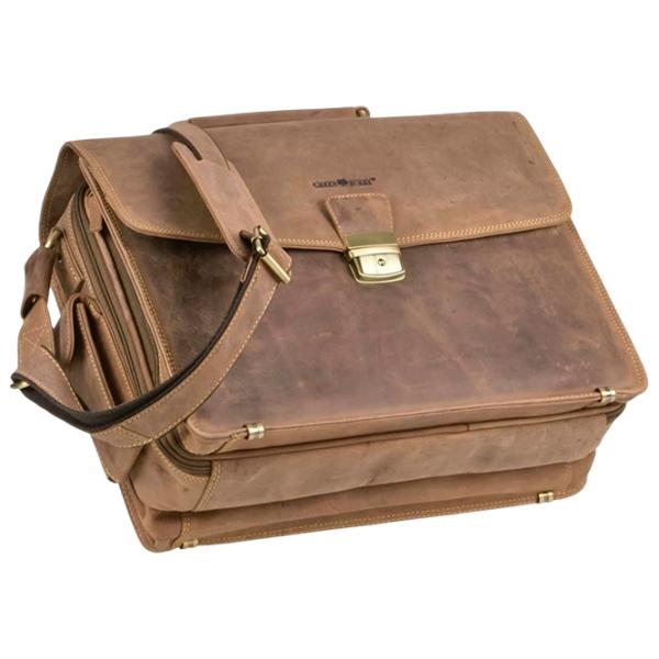 Портфель Greenburry Vintage  15.4" / Золотoй Коричневый /  photo 9