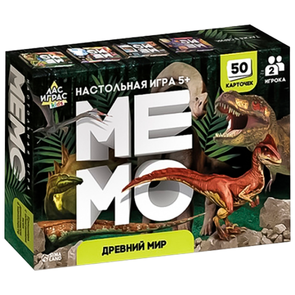 Настольная игра Las Igras Memo Dinosaurs 5+/ Развитие photo 1