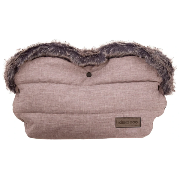 Mănuși pentru cărucior Kikka Boo Fur Melange Melanj, Fleece / Beige photo 1